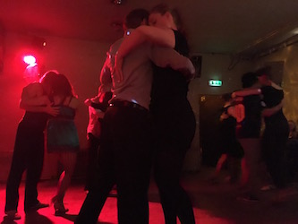 People dancing at Milonga Popular